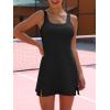 imageANRABESS Womens Tennis Dresses Built in Shorts and Bra Summer Sleeveless Athletic Workout Golf Mini Active Romper DressBlack