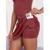 imageANRABESS Womens Tennis Dresses Built in Shorts and Bra Summer Sleeveless Athletic Workout Golf Mini Active Romper DressDeep Red