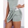 imageANRABESS Womens Tennis Dresses Built in Shorts and Bra Summer Sleeveless Athletic Workout Golf Mini Active Romper DressLight Green