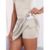 imageANRABESS Womens Tennis Dresses Built in Shorts and Bra Summer Sleeveless Athletic Workout Golf Mini Active Romper DressParchment