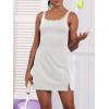 imageANRABESS Womens Tennis Dresses Built in Shorts and Bra Summer Sleeveless Athletic Workout Golf Mini Active Romper DressWhite