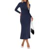 imageANRABESS Women Long Sleeve Bodycon Dress Fall 2025 Mock Neck Formal Elegant Party Wedding Guest Cocktail Long Maxi DressesNavy Blue