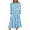 Floral Blue White