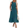 imageANRABESS Women Midi Dresses 2025 Summer Casual Sleeveless Sundress High Neck Tank Top Racerback Flowy Beach Dress  PocketsLake Blue