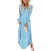 Floral Light Blue White
