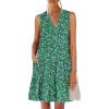 Green White Purple Floral