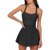 imageANRABESS Womens Mini Tennis Dresses Skort Summer Sleeveless One Piece Workout Romper Dress with Shorts Athletic 2025 OutfitBlack