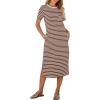 Brown White Stripe