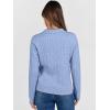 imageANRABESS Womens Cable Knit Sweaters Long Sleeve V Neck Sweater Tops Casual Pullover Polo Shirts 2025 Fall Fashion OutfitsSky