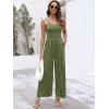 imageANRABESS Women V Neck Spaghetti Strap Wide Leg Dressy Jumpsuits 2025 Summer Casual One Piece Jumper Romper Outfits ampamp Pockets Olive Green XXLarge