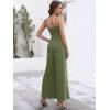imageANRABESS Women V Neck Spaghetti Strap Wide Leg Dressy Jumpsuits 2025 Summer Casual One Piece Jumper Romper Outfits ampamp Pockets Olive Green XXLarge