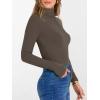 imageANRABESS Womens Long Sleeve Turtleneck Shirts Casual Ribbed Basic Tee Slim Soft Thermal Tops 2025 Fall Going Out ClothesBrown