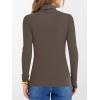 imageANRABESS Womens Long Sleeve Turtleneck Shirts Casual Ribbed Basic Tee Slim Soft Thermal Tops 2025 Fall Going Out ClothesBrown