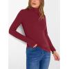 imageANRABESS Womens Long Sleeve Turtleneck Shirts Casual Ribbed Basic Tee Slim Soft Thermal Tops 2025 Fall Going Out ClothesDeep Red