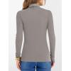 imageANRABESS Womens Long Sleeve Turtleneck Shirts Casual Ribbed Basic Tee Slim Soft Thermal Tops 2025 Fall Going Out ClothesGray Khaki