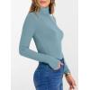 imageANRABESS Womens Long Sleeve Turtleneck Shirts Casual Ribbed Basic Tee Slim Soft Thermal Tops 2025 Fall Going Out ClothesGrey Blue