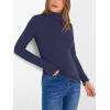 imageANRABESS Womens Long Sleeve Turtleneck Shirts Casual Ribbed Basic Tee Slim Soft Thermal Tops 2025 Fall Going Out ClothesNavy Blue