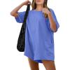 imageANRABESS Women Summer Oversized TShirt Tee Romper Casual Baggy Short Sleeve Overall Athletic Workout Jumpsuit Trendy OutfitsBlue