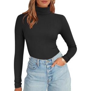 imageANRABESS Womens Long Sleeve Turtleneck Shirts Casual Ribbed Basic Tee Slim Soft Thermal Tops 2025 Fall Going Out ClothesBlack