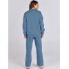 imageANRABESS Women 2 Piece Outfits Lounge Set Oversized Zip Up Sweatshirt Jacket Sweatpant Matching Sweat Sets Winter SweatsuitsHaze Blue