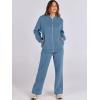 imageANRABESS Women 2 Piece Outfits Lounge Set Oversized Zip Up Sweatshirt Jacket Sweatpant Matching Sweat Sets Winter SweatsuitsHaze Blue