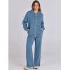 imageANRABESS Women 2 Piece Outfits Lounge Set Oversized Zip Up Sweatshirt Jacket Sweatpant Matching Sweat Sets Winter SweatsuitsHaze Blue