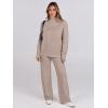 imageANRABESS Womens 2 Piece Outfits Turtleneck Matching Lounge Set Sweater Top Wide Leg Pants Fall Cozy Knit Sweatsuit LoungewearCamel