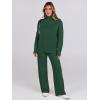 imageANRABESS Womens 2 Piece Outfits Turtleneck Matching Lounge Set Sweater Top Wide Leg Pants Fall Cozy Knit Sweatsuit LoungewearGreen