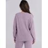 imageANRABESS Womens Fuzzy Fleece Pajama Sets 2 Piece Outfits Long Sleeve Top Wide Leg Pants Lounge Matching Set 2025 Fall WinterPurple