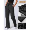 imageANRABESS Womens Wide Leg Pants High Waist Drawstring Sweatpants Joggers with PocketsBlack