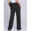 imageANRABESS Womens Wide Leg Pants High Waist Drawstring Sweatpants Joggers with PocketsBlack