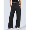 imageANRABESS Womens Wide Leg Pants High Waist Drawstring Sweatpants Joggers with PocketsBlack