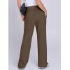 imageANRABESS Womens Wide Leg Pants High Waist Drawstring Sweatpants Joggers with PocketsBrown