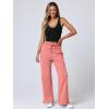 imageANRABESS Womens Wide Leg Pants High Waist Drawstring Sweatpants Joggers with PocketsCoral