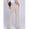 imageANRABESS Womens Wide Leg Pants High Waist Drawstring Sweatpants Joggers with PocketsHeather White