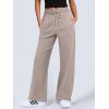 imageANRABESS Womens Wide Leg Pants High Waist Drawstring Sweatpants Joggers with PocketsKhaki