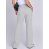 imageANRABESS Womens Wide Leg Pants High Waist Drawstring Sweatpants Joggers with PocketsLight Grey