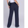 imageANRABESS Womens Wide Leg Pants High Waist Drawstring Sweatpants Joggers with PocketsNavy Blue
