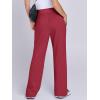 imageANRABESS Womens Wide Leg Pants High Waist Drawstring Sweatpants Joggers with PocketsRed