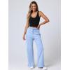imageANRABESS Womens Wide Leg Pants High Waist Drawstring Sweatpants Joggers with PocketsSky Blue