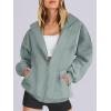 imageANRABESS Womens Oversized Full Zip Up Sweatshirts Jacket 2025 Fall Fleece Long Sleeve Hoodies OutfitsGrey Green
