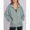 imageANRABESS Womens Oversized Full Zip Up Sweatshirts Jacket 2025 Fall Fleece Long Sleeve Hoodies OutfitsGrey Green