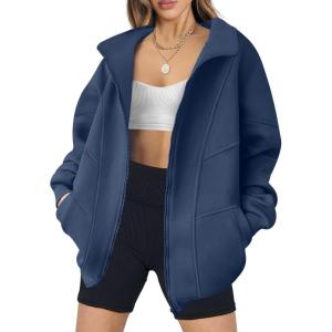 imageANRABESS Womens Oversized Full Zip Up Sweatshirts Jacket 2025 Fall Fleece Long Sleeve Hoodies OutfitsNavy Blue