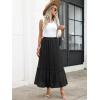 imageANRABESS Maxi Skirts for Women Tulle Long Tiered Elastic High Waisted A Line Flowy Dressy Casual Skirt 2025 Fall TrendyBlack
