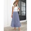 imageANRABESS Maxi Skirts for Women Tulle Long Tiered Elastic High Waisted A Line Flowy Dressy Casual Skirt 2025 Fall TrendyGrey Blue