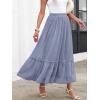 imageANRABESS Maxi Skirts for Women Tulle Long Tiered Elastic High Waisted A Line Flowy Dressy Casual Skirt 2025 Fall TrendyGrey Blue