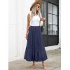 imageANRABESS Maxi Skirts for Women Tulle Long Tiered Elastic High Waisted A Line Flowy Dressy Casual Skirt 2025 Fall TrendyNavy Blue