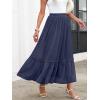 imageANRABESS Maxi Skirts for Women Tulle Long Tiered Elastic High Waisted A Line Flowy Dressy Casual Skirt 2025 Fall TrendyNavy Blue