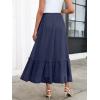 imageANRABESS Maxi Skirts for Women Tulle Long Tiered Elastic High Waisted A Line Flowy Dressy Casual Skirt 2025 Fall TrendyNavy Blue