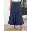 imageANRABESS Maxi Skirts for Women Tulle Long Tiered Elastic High Waisted A Line Flowy Dressy Casual Skirt 2025 Fall TrendyNavy Blue